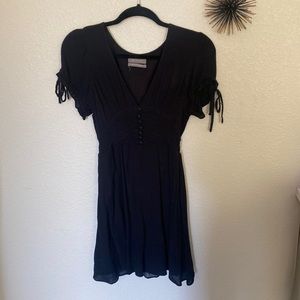 Urban outfitters black mini dress with buttons